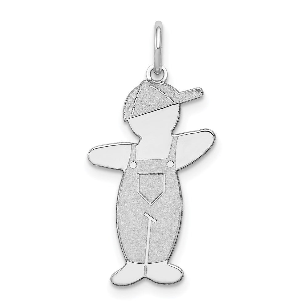 Sterling Silver Rhodium-plated Pee-Wee Cuddle Charm