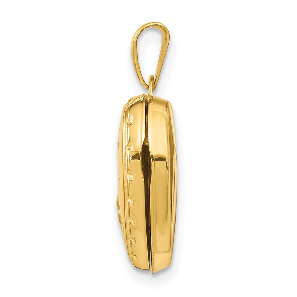 14k Floral Heart Locket