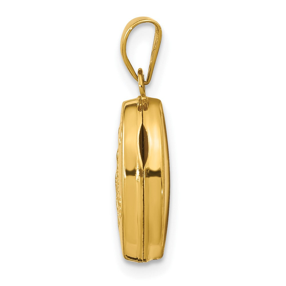 14k Diamond Star Oval Locket