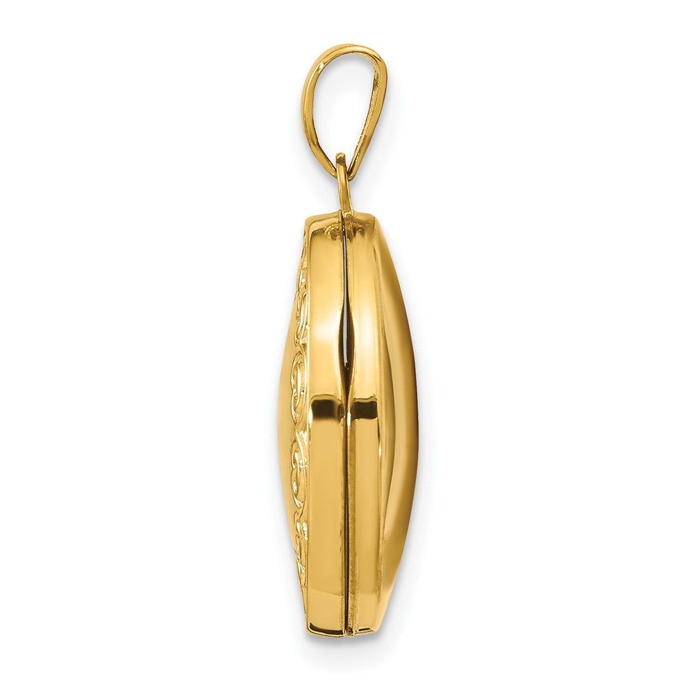 14k Scalloped Border Oval Locket