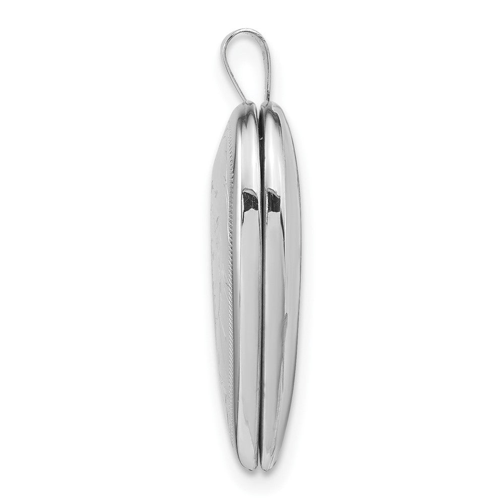 14K White Gold Mother and Child Heart Locket