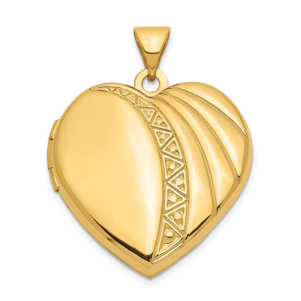 14k Polished Heart Locket