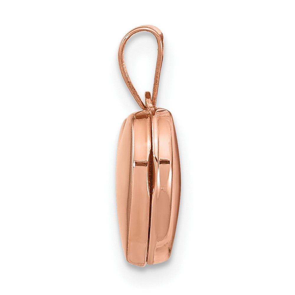 14k Rose Gold Plain Heart Locket