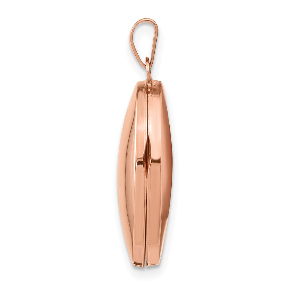 14k Rose Gold Polished Oval Locket