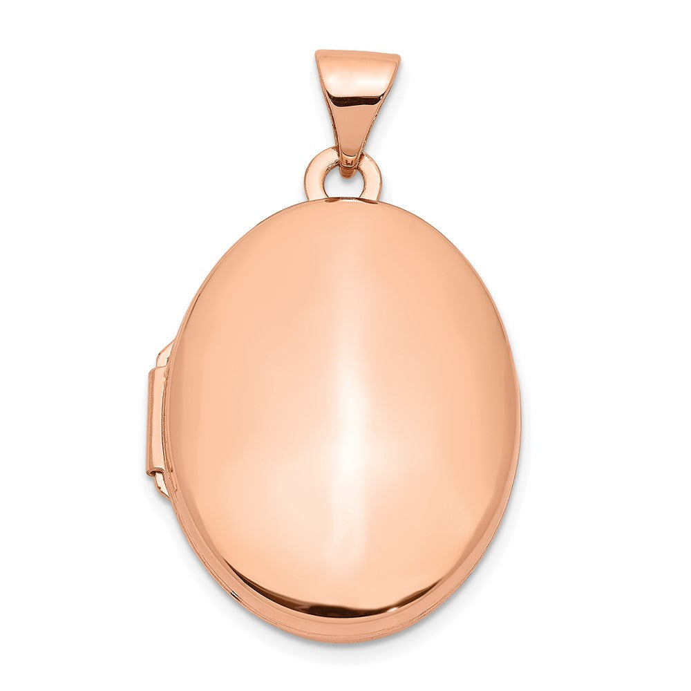 14k Rose Gold Polished Oval Locket