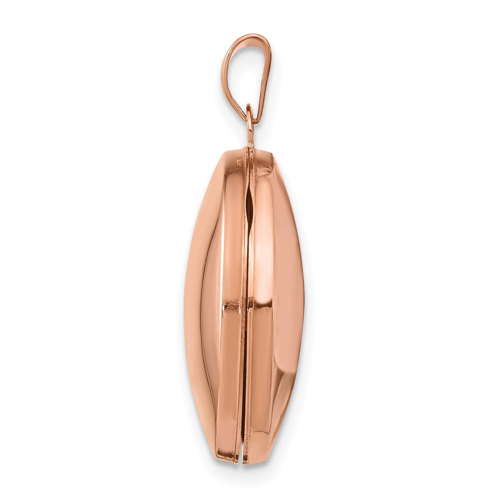 14k Rose Gold Polished Domed Round Locket