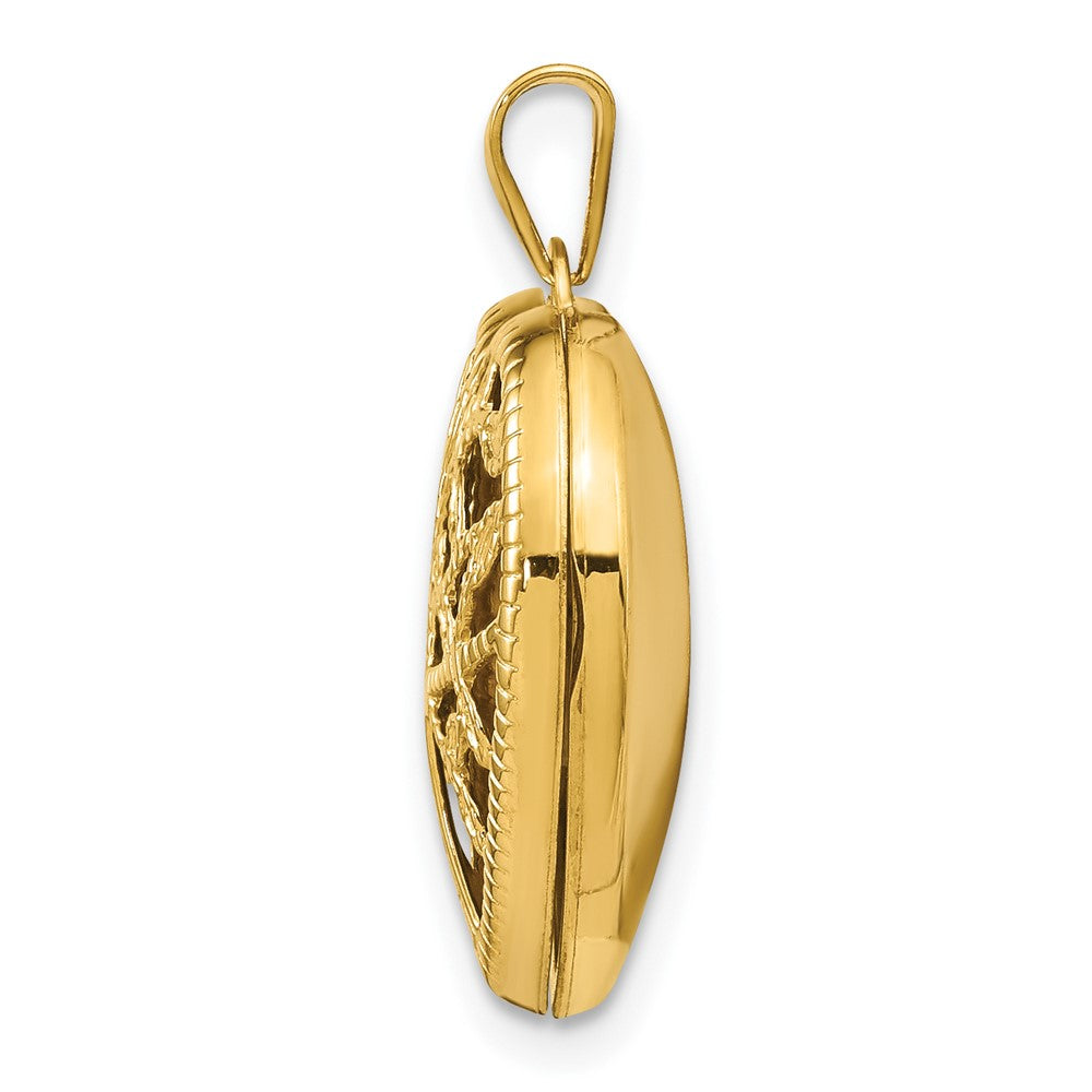 14k Tree Heart Locket