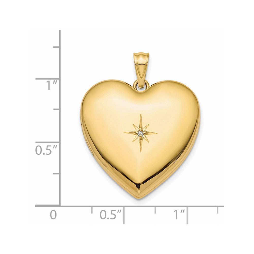 14k Diamond Star Ash Holder Heart Locket