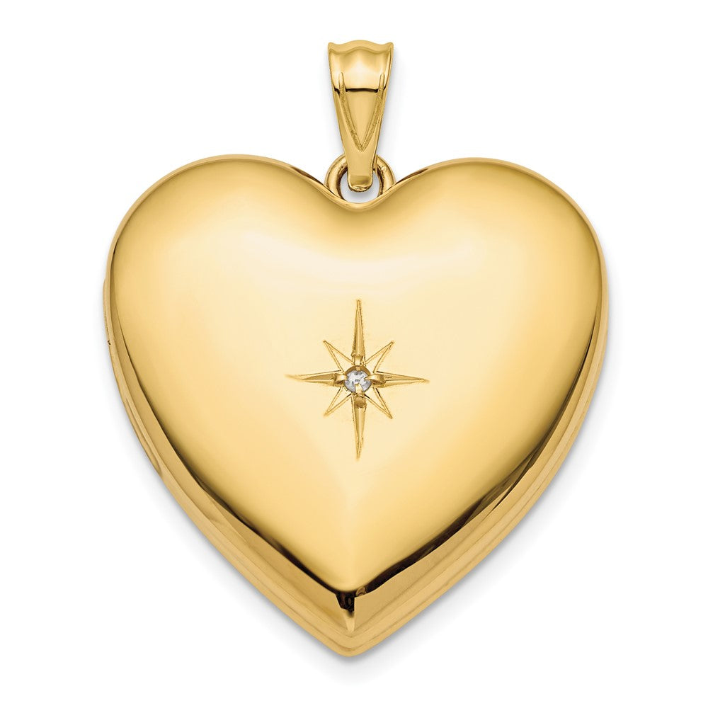 14k Diamond Star Ash Holder Heart Locket