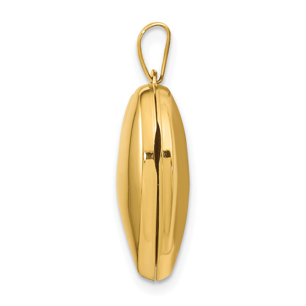 14k Domed Plain Heart Locket