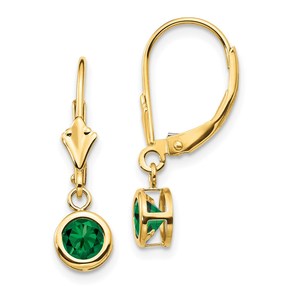 14k Mount St. Helens Leverback Earring