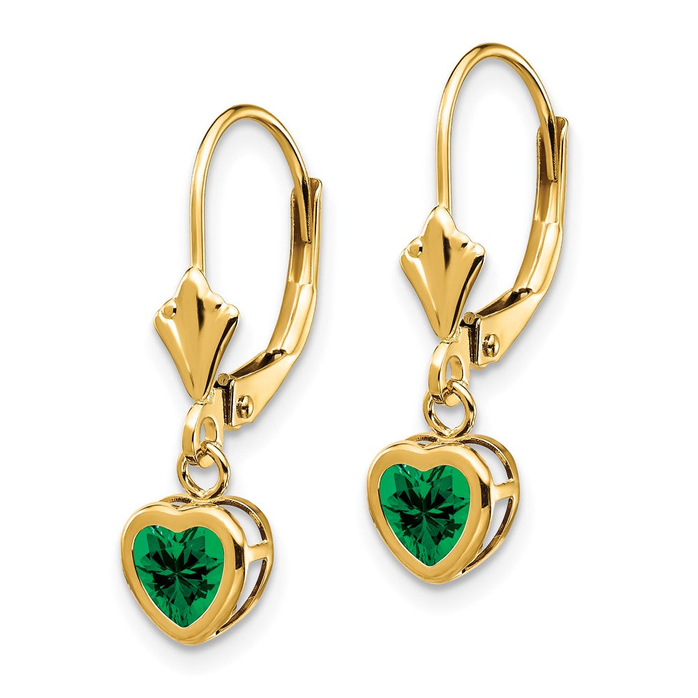 14k Heart Mount St. Helens Earrings