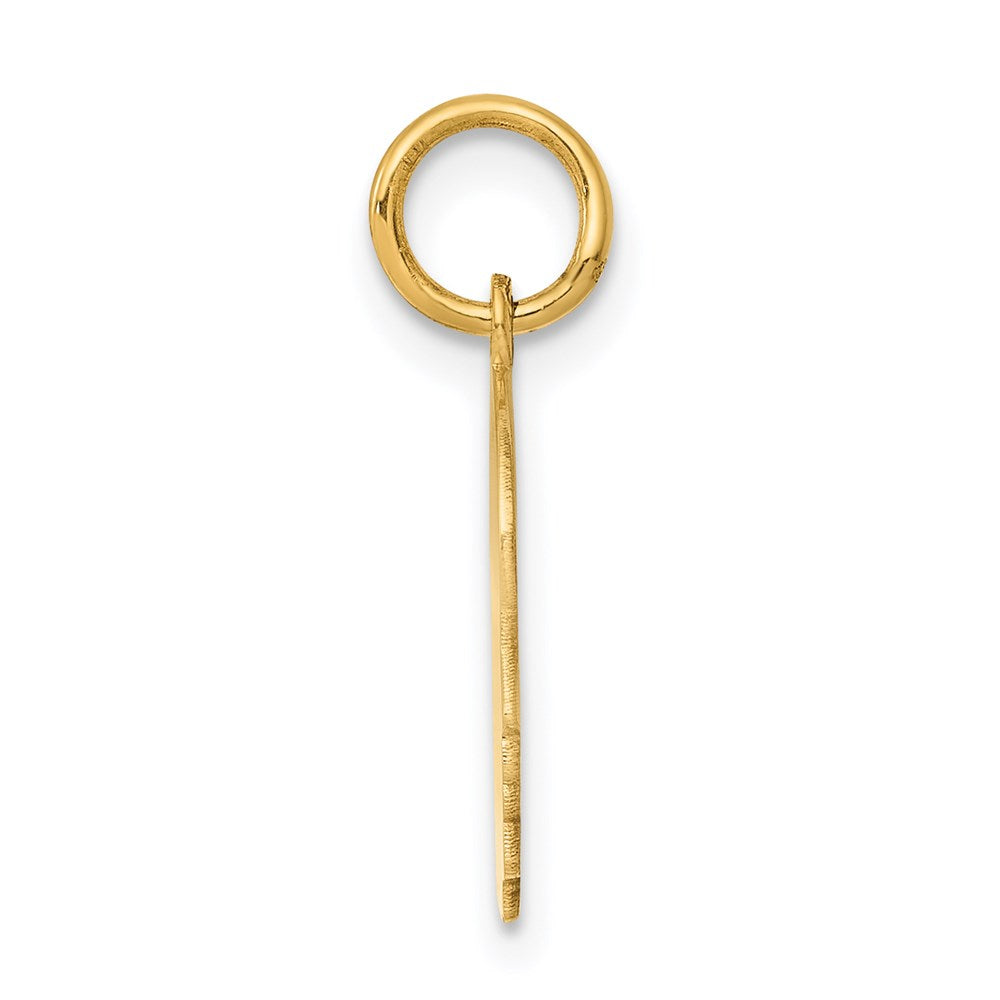 14k Plain Small .018 Gauge Facing Right Engravable Boy Head Charm