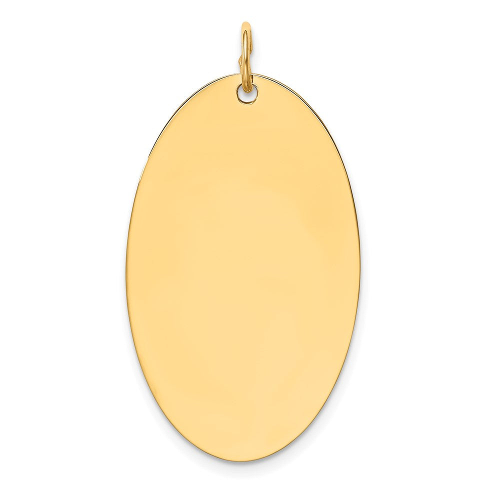 14k Plain .018 Gauge Engravable Elliptical 32x Disc Charm