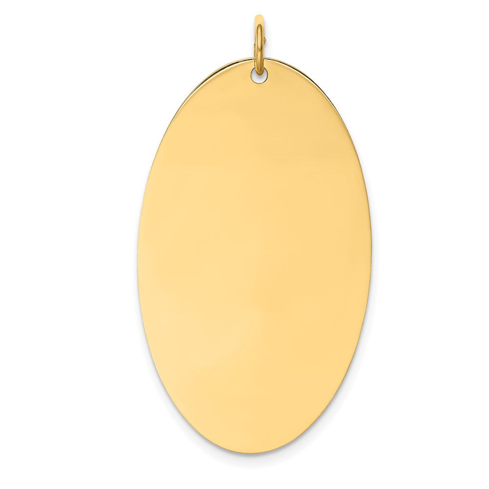 14k Plain .027 Gauge Engravable Elliptical 36x Disc Charm