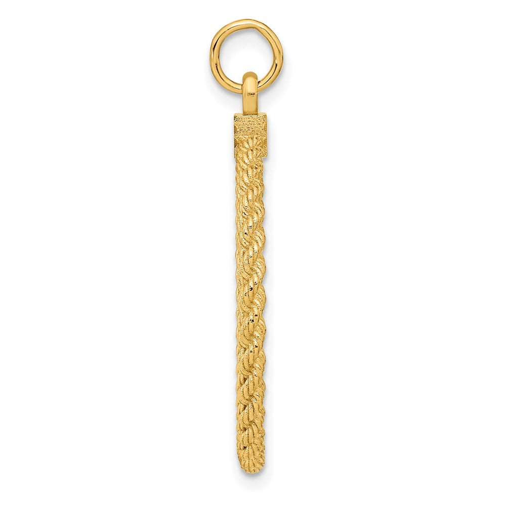 14k Patterned with Rope Edge .013 Gauge Engravable Round 31x Disc with Satin Back