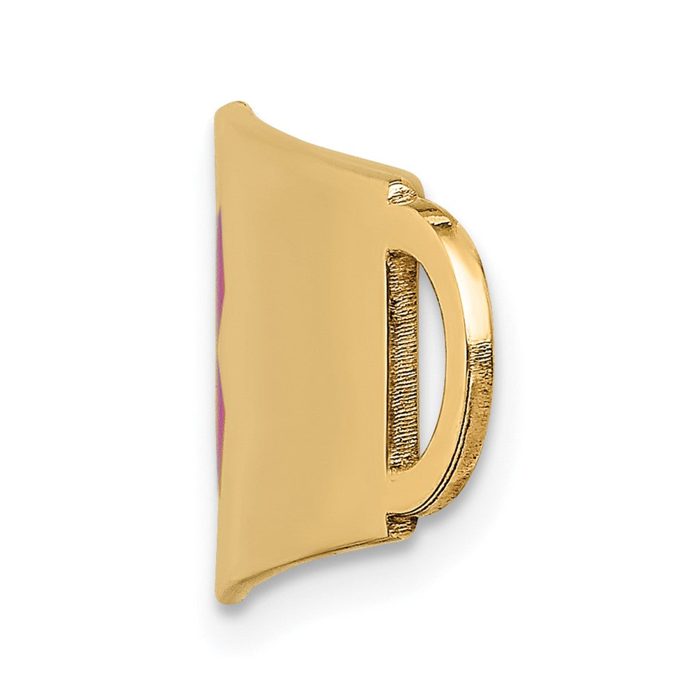 14k 60x Red Enameled Oval Shape Medical ID Plate