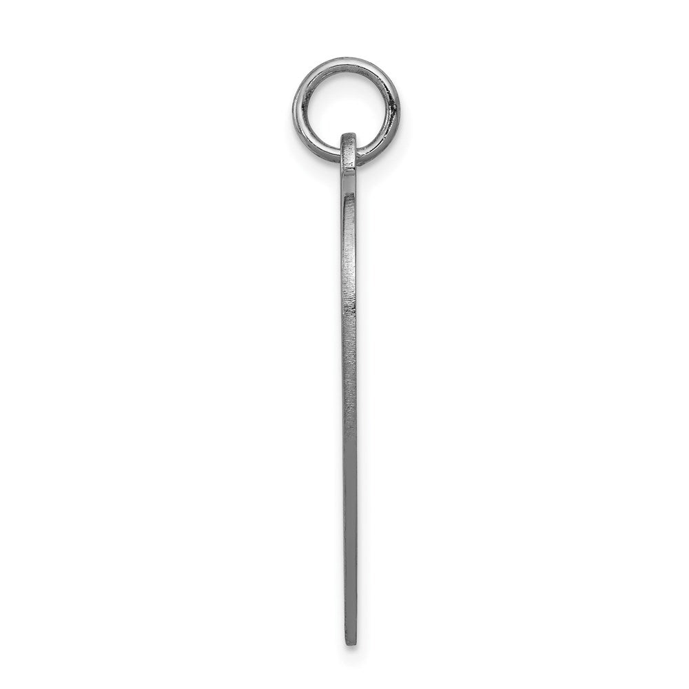 14k White Gold Heart-Shaped Red Enameled Medical Jewelry Pendant