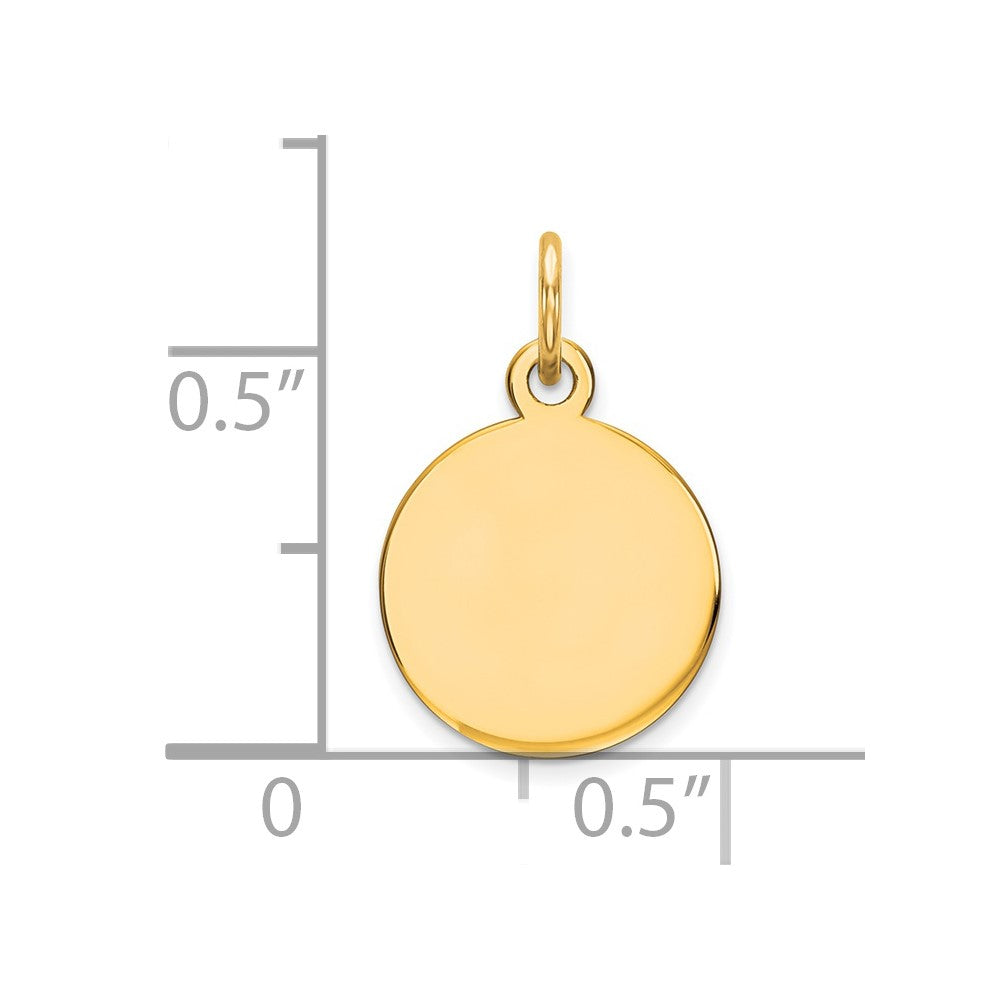 14K Round Disc Charm