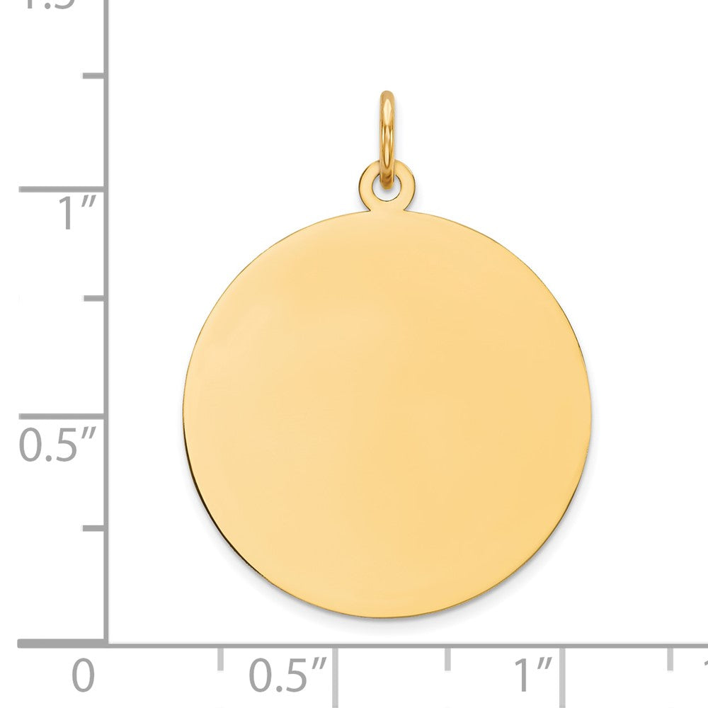 14k Plain .013 Gauge Round Engravable Disc Charm