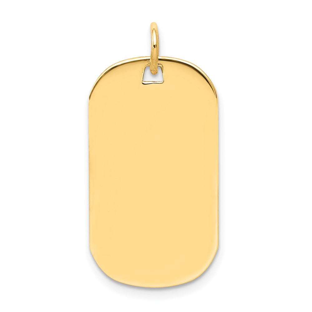 14k Plain .018 Gauge Engraveable 25x Dog Tag Disc Charm