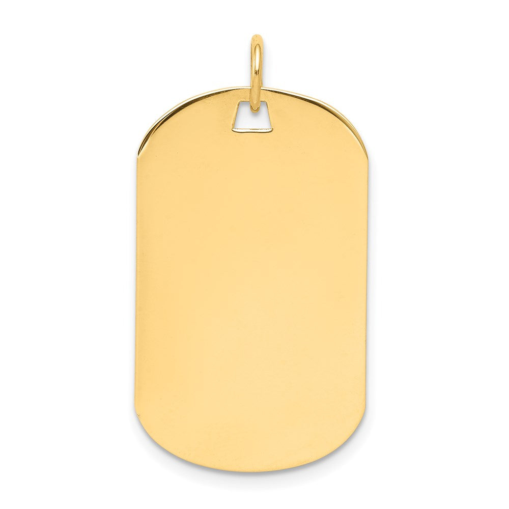 14k Plain .027 Gauge Engraveable 28x Dog Tag Disc Charm