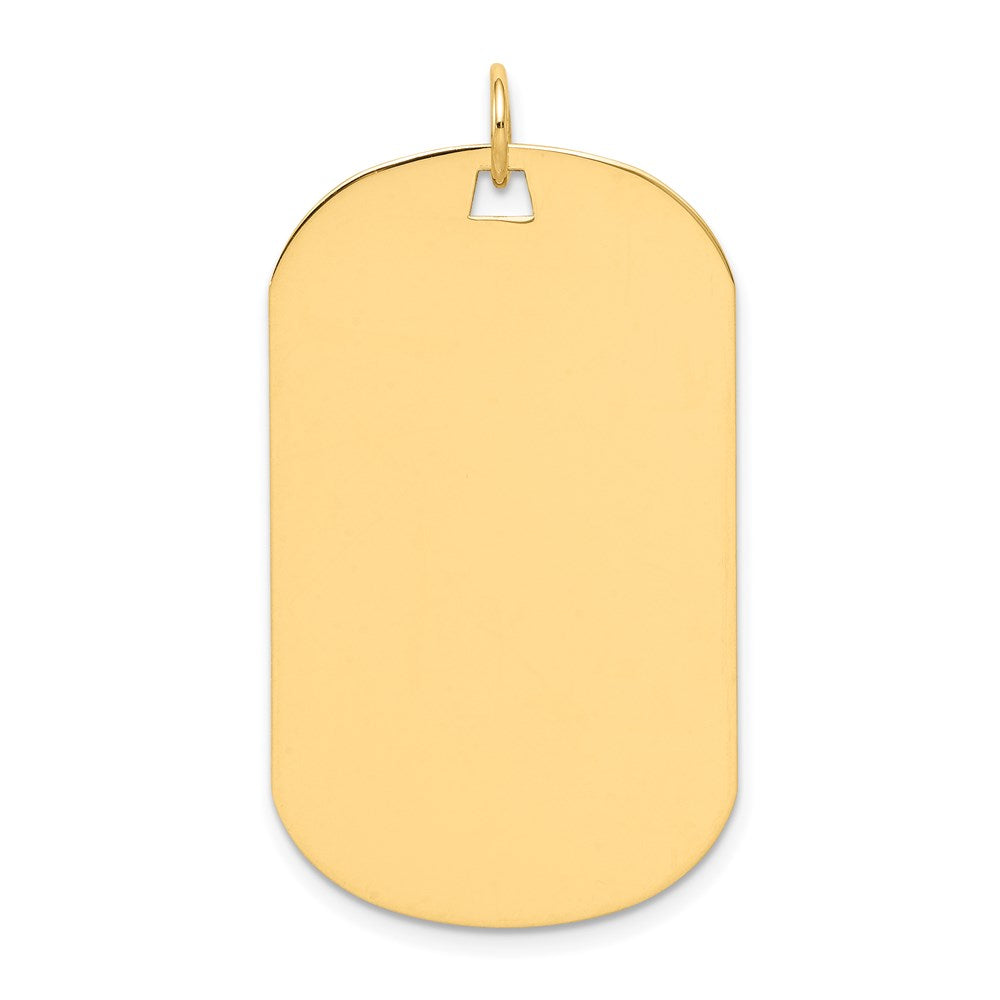 14k Plain .027 Gauge Engraveable 37x Dog Tag Disc Charm