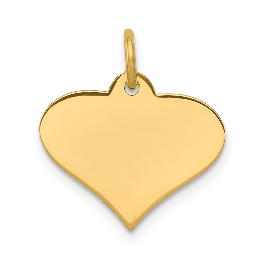 14k Plain .027 Gauge Engraveable Heart 16x Disc Charm