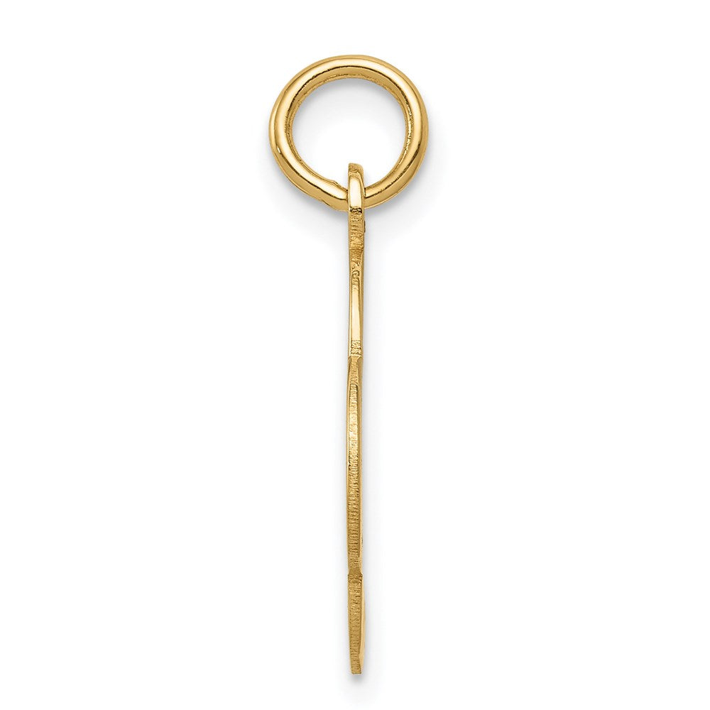 14k Plain .018 Gauge Engravable Quadrafoil Disc Charm