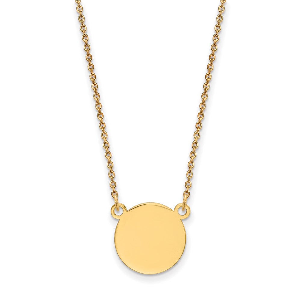 14k Plain .018 Gauge Round Engravable 12x Disc Necklace