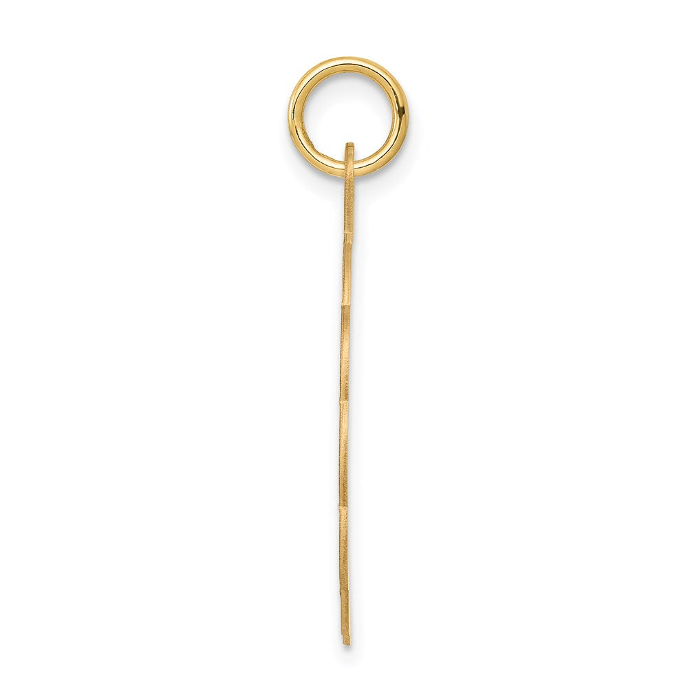 14k Boy Head on .018 Gauge Engravable Scalloped 25x Disc Charm