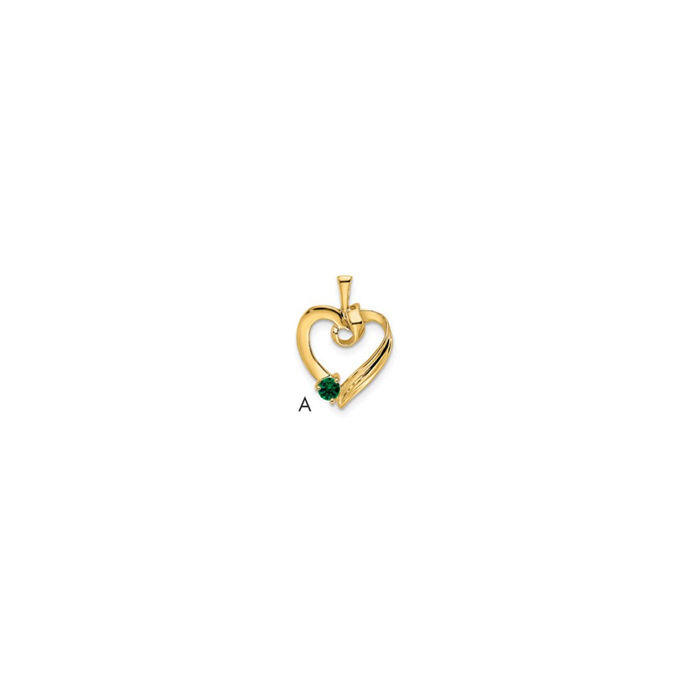 14k 1 Genuine Stone Family Pendant
