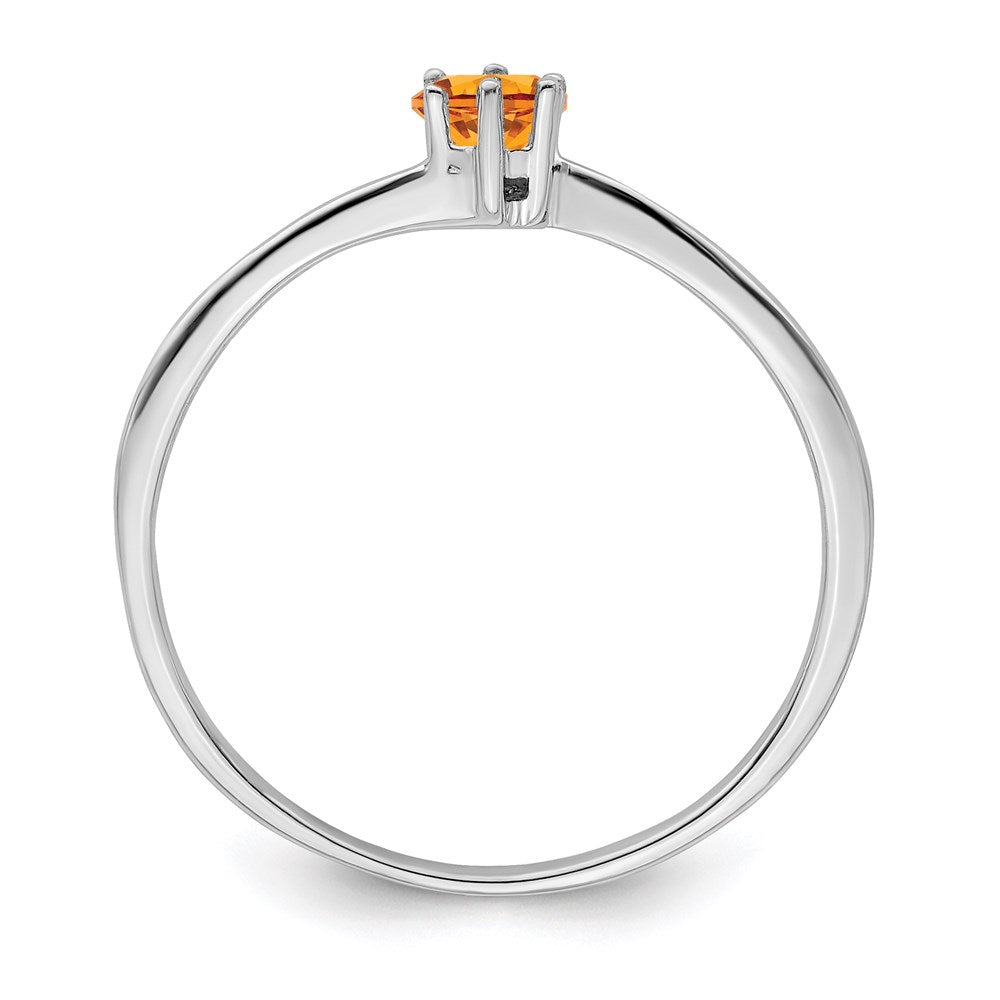 14k White Gold Synthetic Family Jewelry Ring