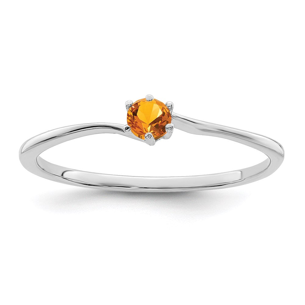 14k White Gold Synthetic Family Jewelry Ring