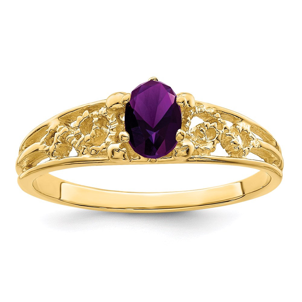 14k 1 Synthetic Stone Family Ring