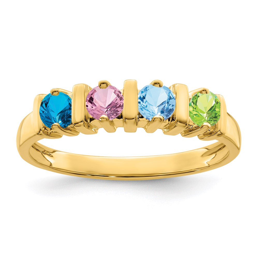 14k Genuine 4 Stone Mother's Ring