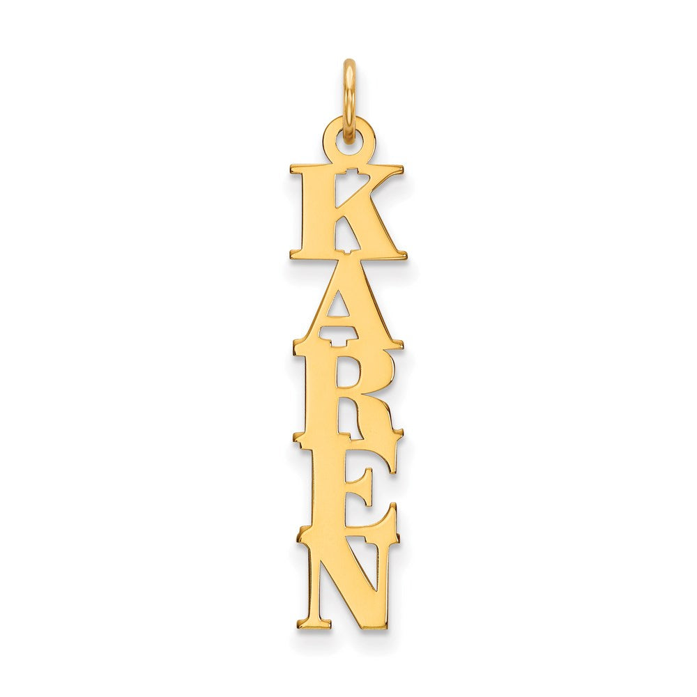 14k Yellow Gold Name Plate Charm
