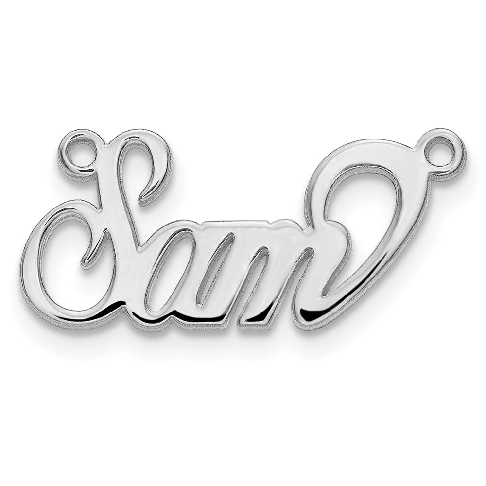 Sterling Silver/Rhodium-plated Name Plate