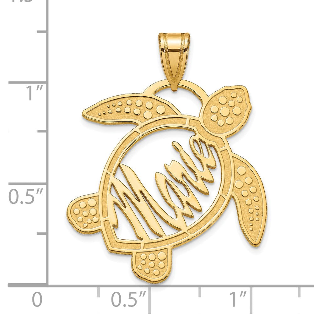 Sterling Silver Gold PlatedSea Turtle with Name