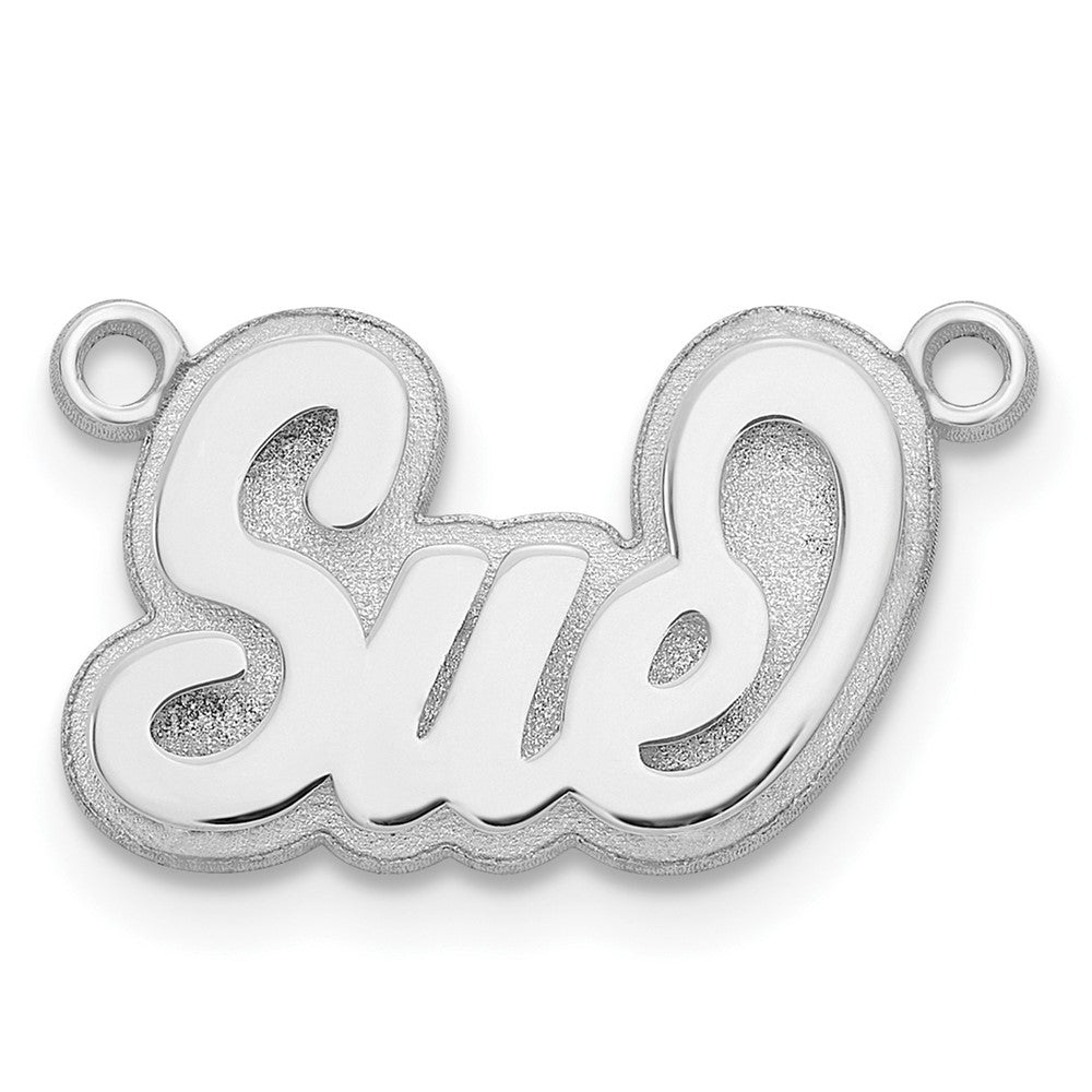 14k White Gold Polished 3D Name Plate