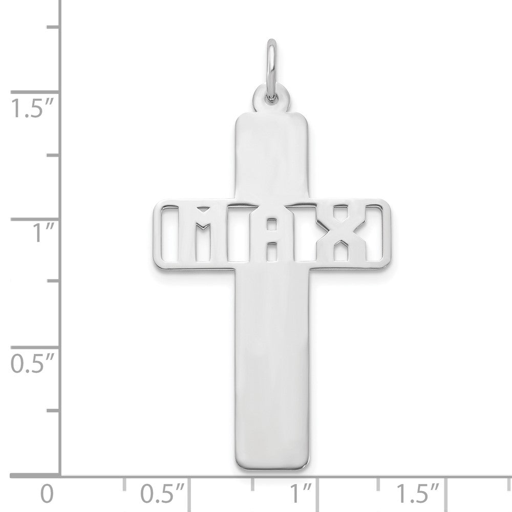 14k White Gold with Cut-out with Name Charm