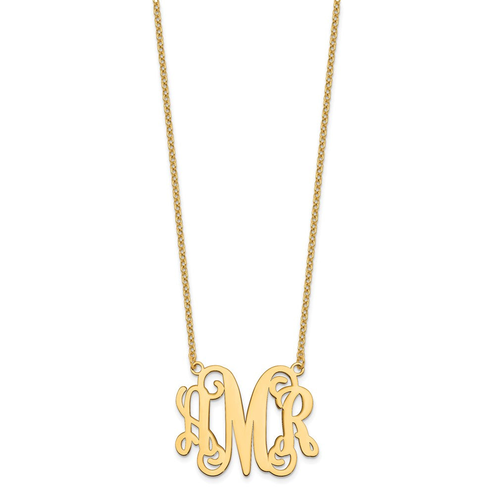 Sterling Silver/Gold-plated Monogram Necklace