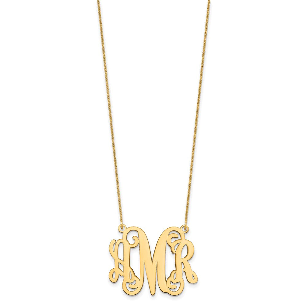 14k Yellow Gold Monogram Necklace