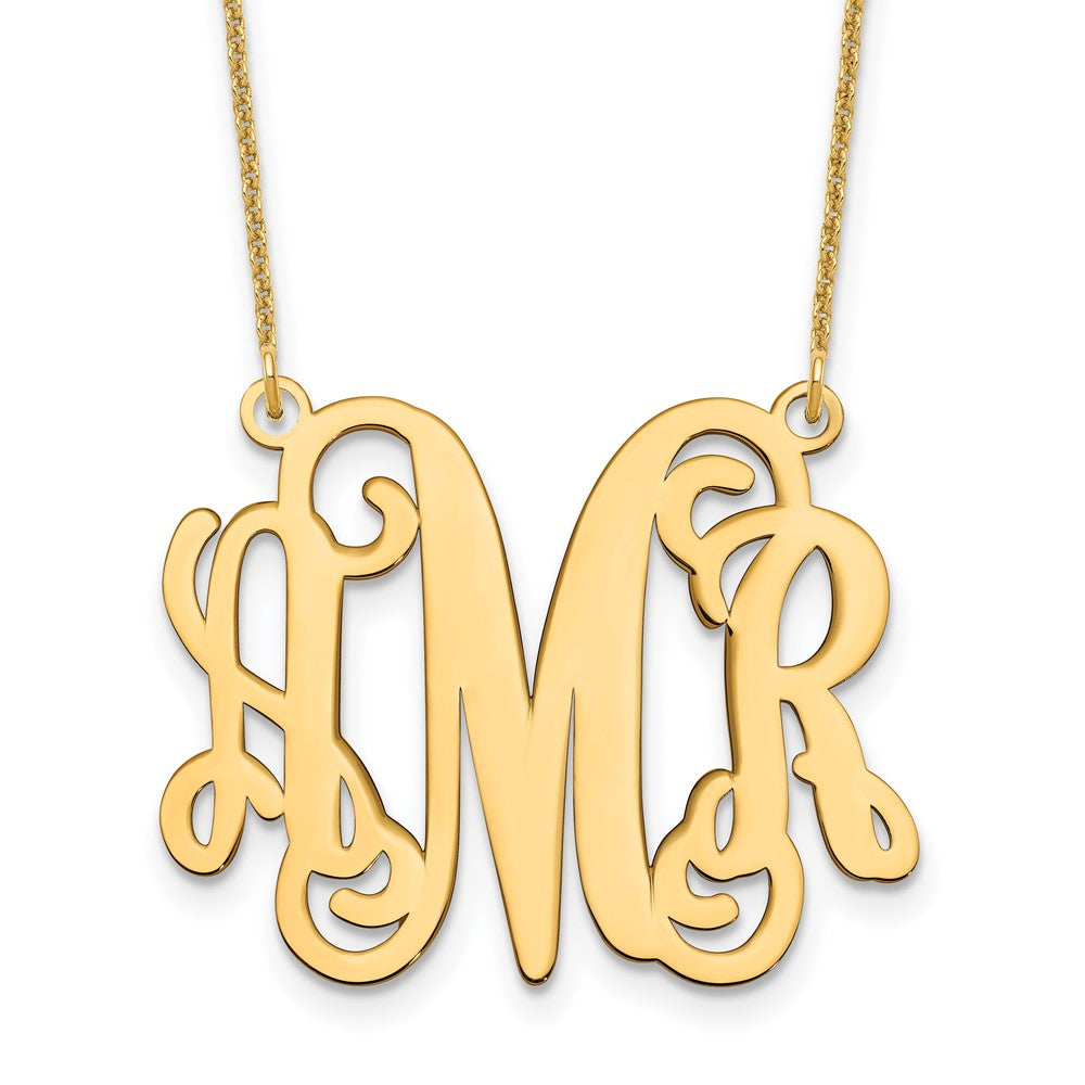 14k Yellow Gold Monogram Necklace