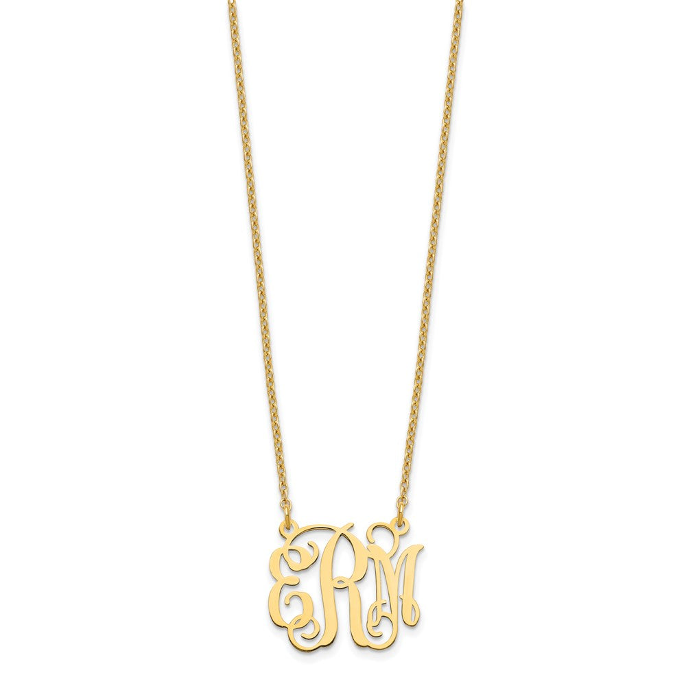 Sterling Silver/Rhodium-plated Small Monogram Necklace