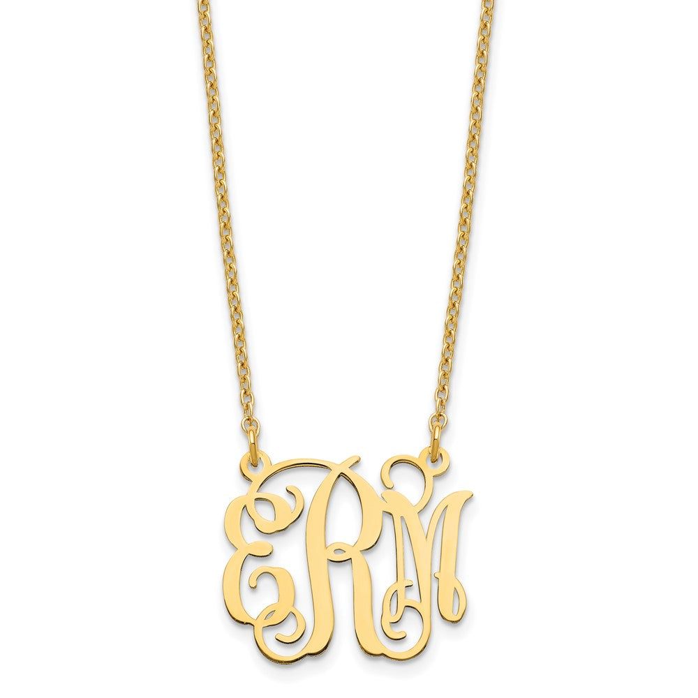 Sterling Silver/Rhodium-plated Small Monogram Necklace