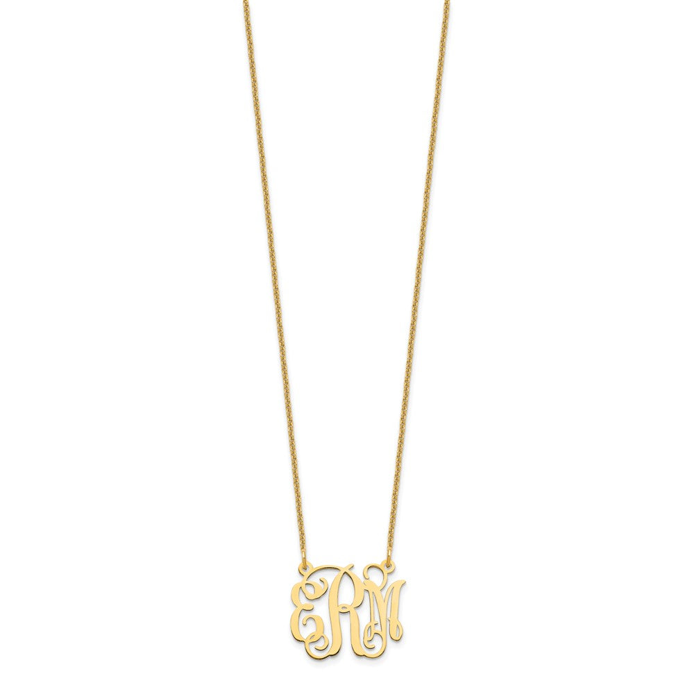 14k Yellow Gold Small Monogram Necklace