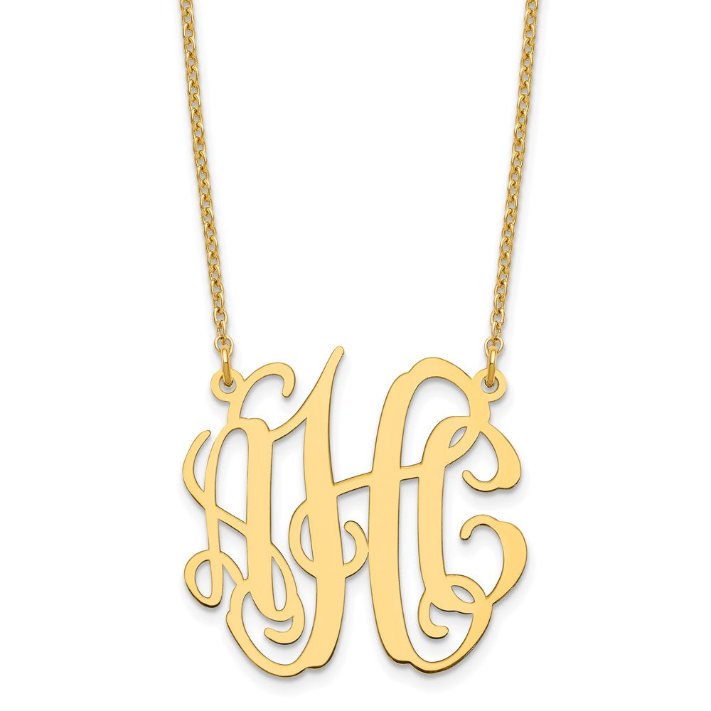 Sterling Silver/Gold-plated Small Monogram Necklace