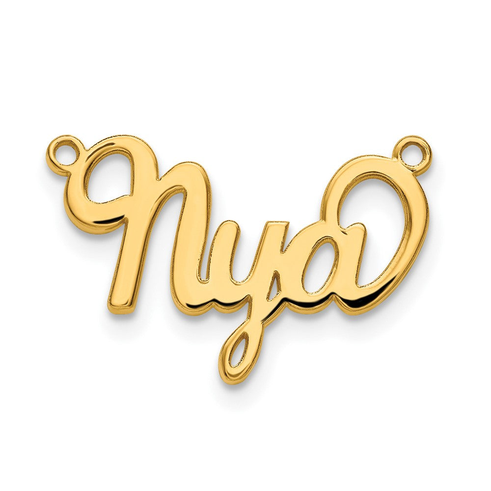 Sterling Silver/Gold-plated Name Plate