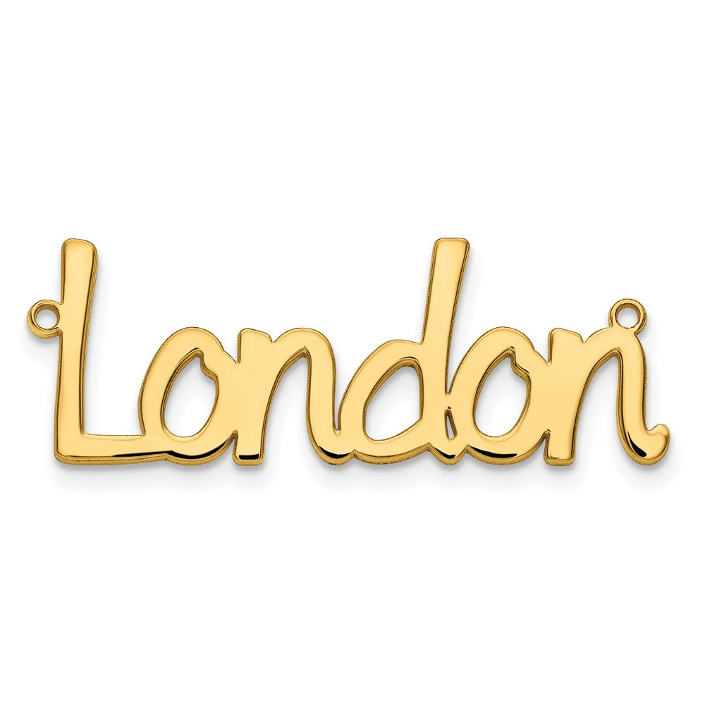 Sterling Silver/Gold-plated Polished Name Plate
